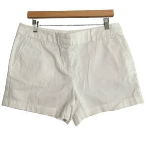 Ann Taylor Loft Womens Size 8 White 4" Flat Front Casual Shorts